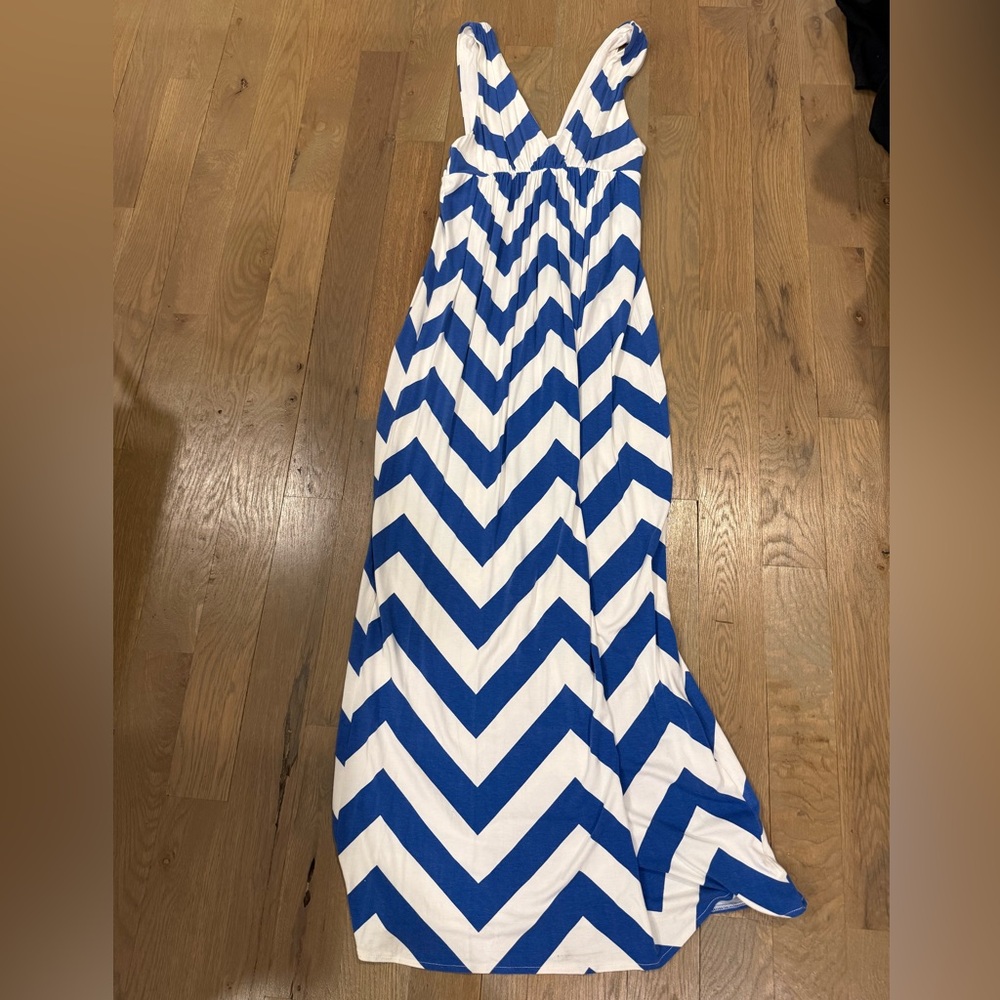 J. Crew Blue and White Maxi Skirt